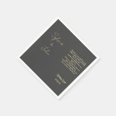 Serviette En Papier Mariage intemporel (Coin)