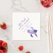 Serviette En Papier Mariage iris violet ultra violet serviettes en pap (En situation)