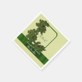 Serviette En Papier Mariage irlandais vert, crème et shamrock (Coin)