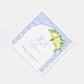 Serviette En Papier Mariage Italien au Citron That's Amore Shower (Coin)