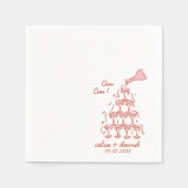 Serviette En Papier Mariage italien Cin Cin (Devant)