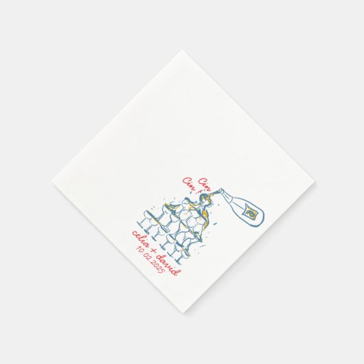 Serviette En Papier Mariage italien Cin Cin (Coin)