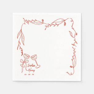 Serviette En Papier Mariage italien fantaisiste
