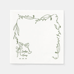 Serviette En Papier Mariage italien fantaisiste