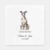 Serviette En Papier Mariage italien Greyhound Dog Napkins avec photo (Devant)