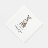 Serviette En Papier Mariage italien Greyhound Dog Napkins avec photo (Coin)
