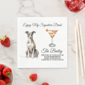 Serviette En Papier Mariage italien Greyhound Signature Boire serviett (En situation)