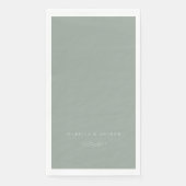 Serviette En Papier Mariage italien Solid Sage Green (Devant)