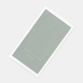 Serviette En Papier Mariage italien Solid Sage Green (Coin)