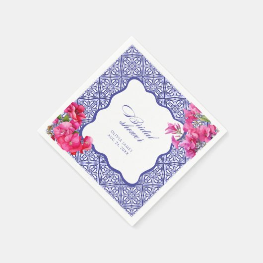 Serviette En Papier mariage italien sous les bougainvillées (Coin)