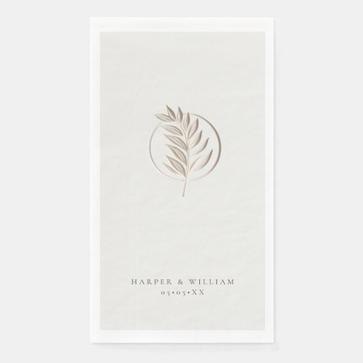Serviette En Papier Mariage ivoirien de brindilles (Devant)