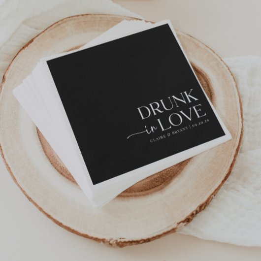 Serviette En Papier Mariage ivre d'amour