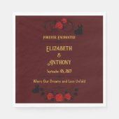 Serviette En Papier Mariage jamais enchanté (Devant)