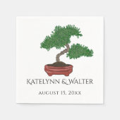 Serviette En Papier Mariage japonais Bonsai Tree (Devant)