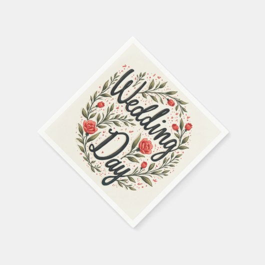 Serviette En Papier Mariage Jour Napkin (Coin)