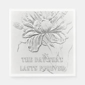 SERVIETTE EN PAPIER MARIAGE JOUR NAPKIN STYLE DE CONCEPTION ROMANTIQUE (Devant)