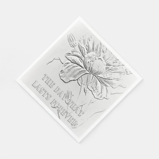 SERVIETTE EN PAPIER MARIAGE JOUR NAPKIN STYLE DE CONCEPTION ROMANTIQUE (Coin)