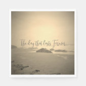 SERVIETTE EN PAPIER MARIAGE JOUR NAPKIN STYLE DE CONCEPTION ROMANTIQUE (Devant)