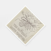 SERVIETTE EN PAPIER MARIAGE JOUR NAPKIN STYLE DE CONCEPTION ROMANTIQUE (Coin)