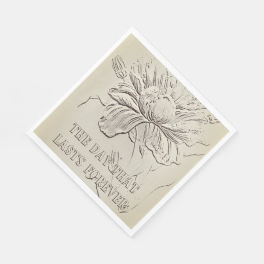 SERVIETTE EN PAPIER MARIAGE JOUR NAPKIN STYLE DE CONCEPTION ROMANTIQUE (Coin)