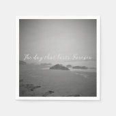 SERVIETTE EN PAPIER MARIAGE JOUR NAPKIN STYLE DE CONCEPTION ROMANTIQUE (Devant)