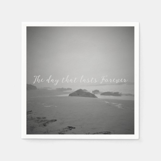 SERVIETTE EN PAPIER MARIAGE JOUR NAPKIN STYLE DE CONCEPTION ROMANTIQUE (Devant)