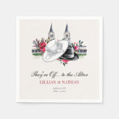 Serviette En Papier Mariage Kentucky Derby Spires Fleurs de la Fête de (Devant)