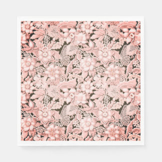 Serviette En Papier Mariage Lace rose Vintage