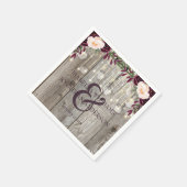 Serviette En Papier Mariage Lace Rustique Jar Bois & Chaînes (Coin)