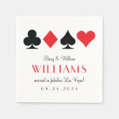 Serviette En Papier Mariage Las Vegas Red et Black Cocktail Napkin (Devant)