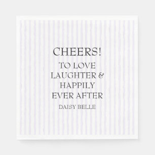 Serviette En Papier Mariage Lavande Doodle Dessiné à la Main