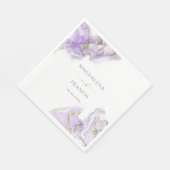 Serviette En Papier mariage lavande violet (Coin)