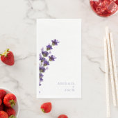 Serviette En Papier Mariage Lavender personnalisé (En situation)