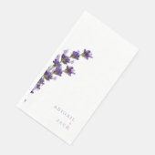 Serviette En Papier Mariage Lavender personnalisé (Coin)