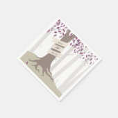 Serviette En Papier Mariage Lavender Woodland (Coin)