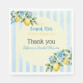 Serviette En Papier Mariage Lemon Blue Main Squeeze (Devant)