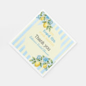 Serviette En Papier Mariage Lemon Blue Main Squeeze (Coin)