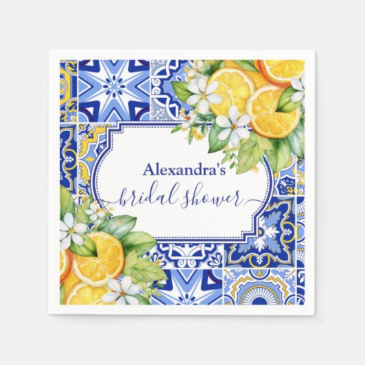 Serviette En Papier Mariage Lemon Main Squeeze (Devant)