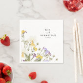 Serviette En Papier Mariage Lilac aquarelle (En situation)