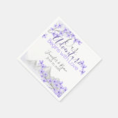 Serviette En Papier Mariage Lilac Mountain View violet (Coin)