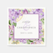 Serviette En Papier Mariage Lilac pourpre (Devant)