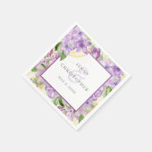 Serviette En Papier Mariage Lilac pourpre (Coin)