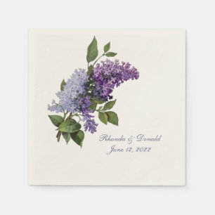 Serviette En Papier Mariage Lilacs romantique
