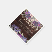 Serviette En Papier Mariage lumineux à cordes Russe rose violet (Coin)