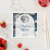 Serviette En Papier Mariage lunaire de nuit (En situation)