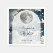 Serviette En Papier Mariage lunaire de nuit (Devant)