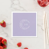 Serviette En Papier Mariage lunaire Lavender (En situation)