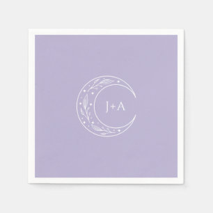 Serviette En Papier Mariage lunaire Lavender