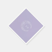 Serviette En Papier Mariage lunaire Lavender (Coin)