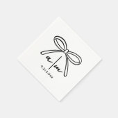 Serviette En Papier Mariage lunaire Monogram Napkins (Coin)